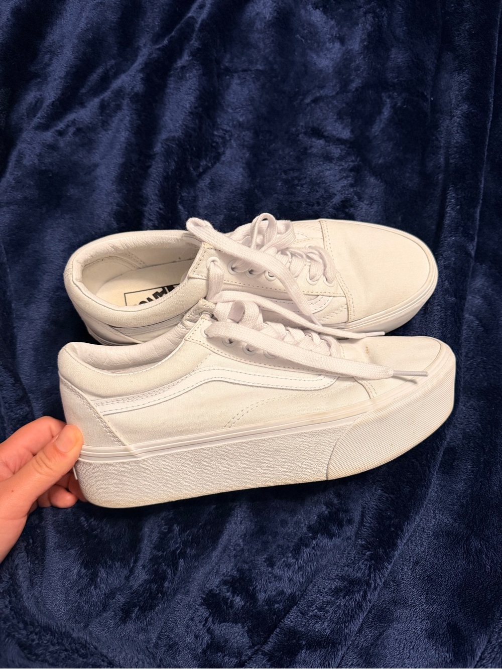 Vans Women’s Platform Old Skool Sneakers in White